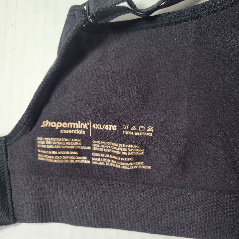 Shapermint Black Everyday Comfort Straps Wireless Shaping Bra #10024 Size M - Picture 4 of 4